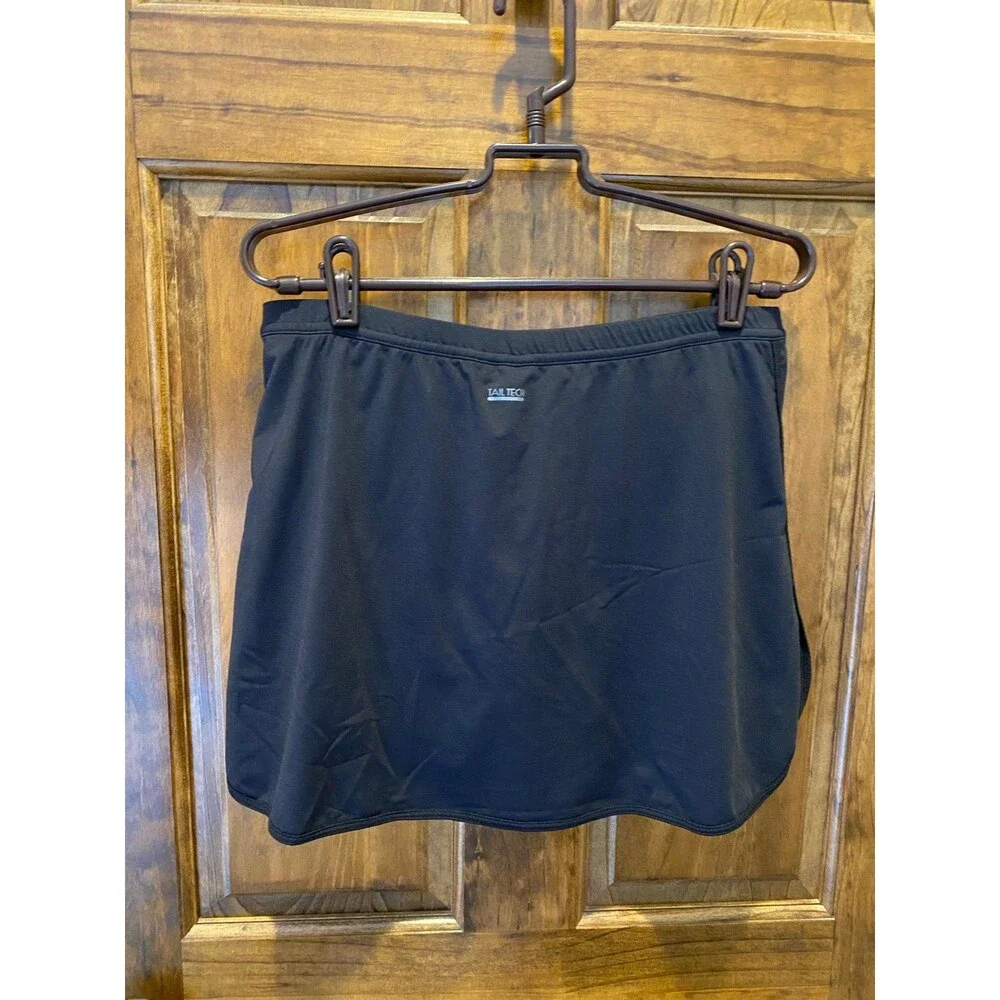 Tailtech Black Womens Skort‎ Skirt Shorts Size Medium Stretchy Athletic Casual